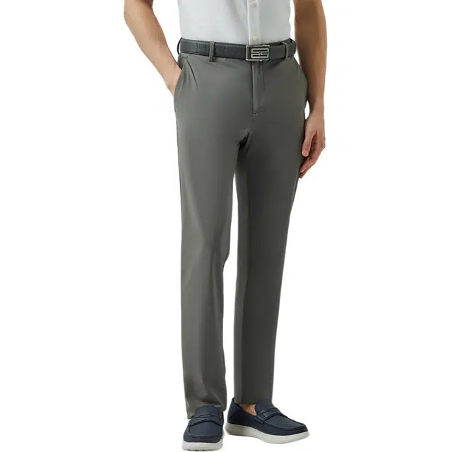 迪柯尼 中腰纯色简约舒适休闲裤 男款