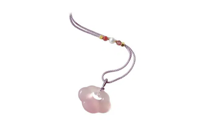 百利金 如意长命锁 平安纳福吉祥顺遂国潮新中式简约精致气质百搭小众设计转运珠吊坠锁骨链#好运 玉髓 项链 男女同款情侣款