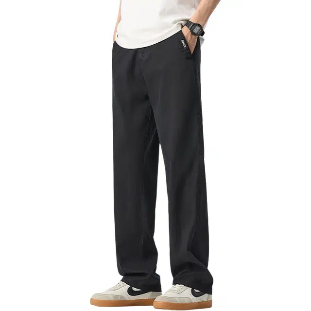 童先森 直筒夏季薄款潮牌宽松莱赛尔冰丝休闲裤 男款