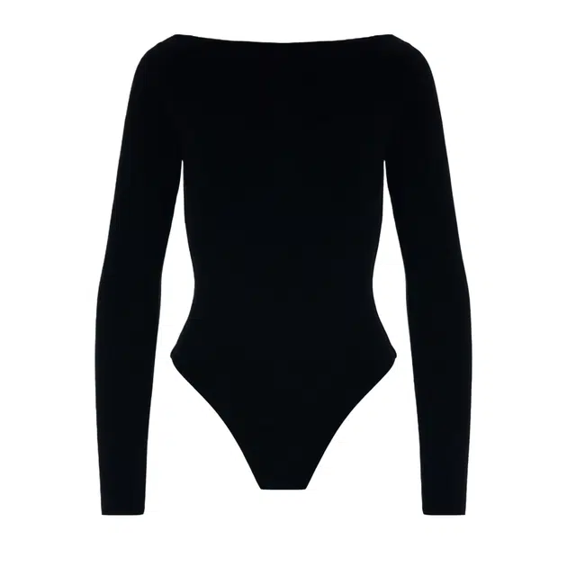 NAKED WARDROBE Butter Boatneck Bodysuit