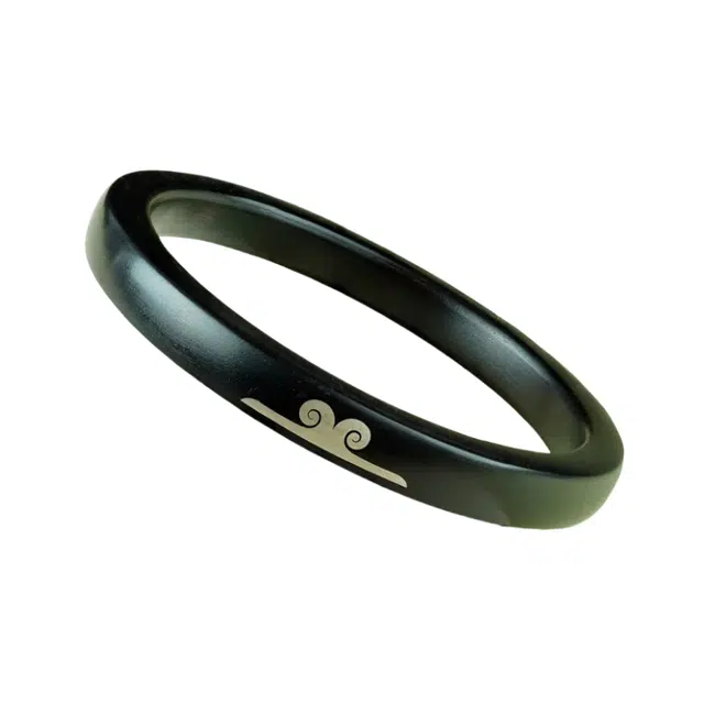 舞依翡 文玩镶如意金箍咒方国风紧箍子品#好运 黑檀 手镯 男女同款情侣款