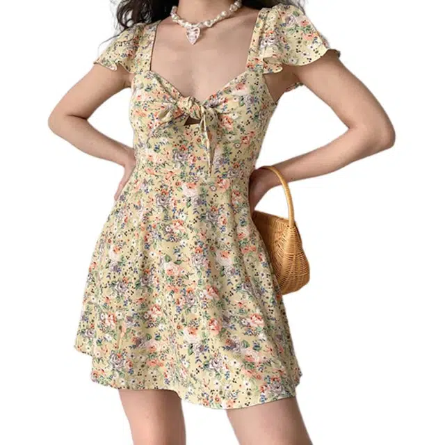 哒头下雨不愁 气质舒适优雅时尚短袖连衣裙 女款