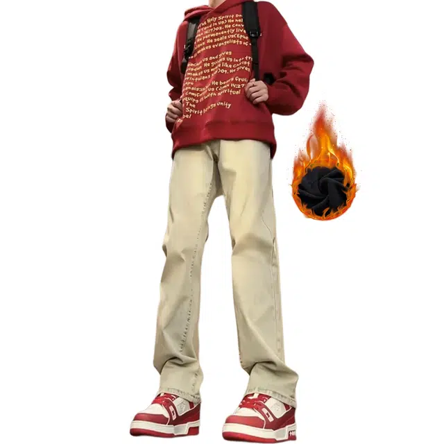 布客行 美式高街风做旧水洗弯刀裤 通勤舒适显高显瘦款式多样满足需求牛仔裤 男女同款