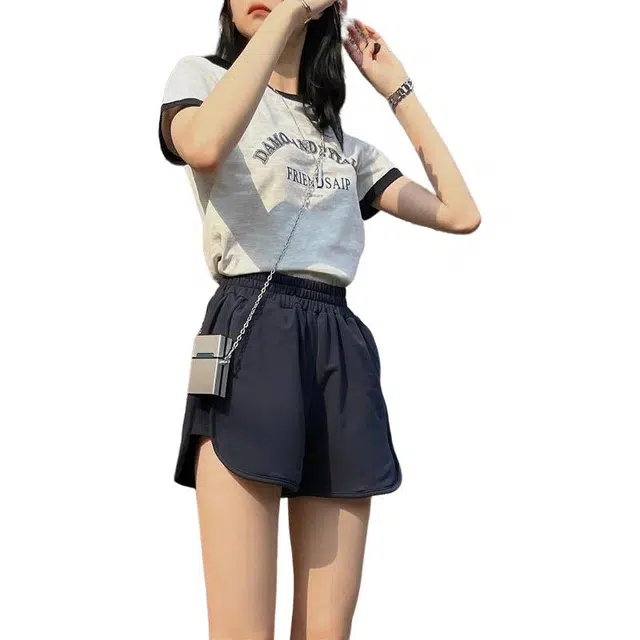 哒头下雨不愁 盐系炸街可爱休闲运动高级感跑步两件套健身套装 女款