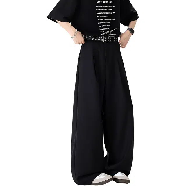 颂希尔 高级感潮牌宽松垂感直筒高街痞帅拖地休闲裤 男女同款