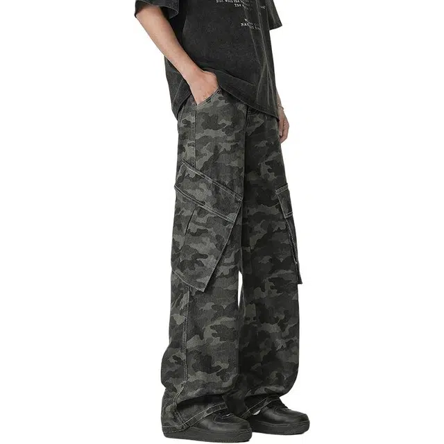 童先森 休闲时尚潮流百搭宽松工装裤 男款