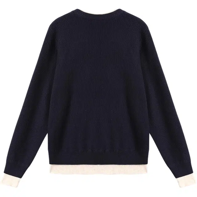 如续 小众设计感假两件百搭气质长袖针织衫 女款