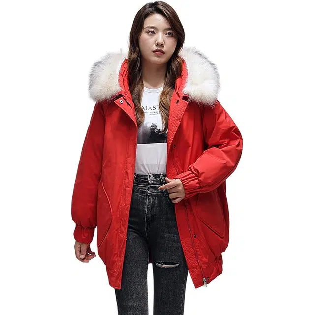 鸭鸭 直筒通勤简约长袖羽绒服 女款