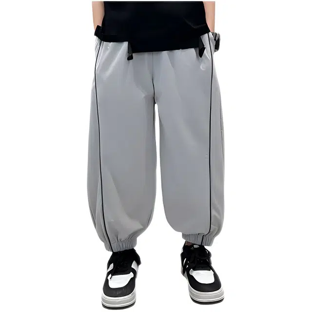 木木兔长裤 时髦洋气防晒防蚊冰丝裤夏季潮薄款休闲宽松时尚男孩速干裤