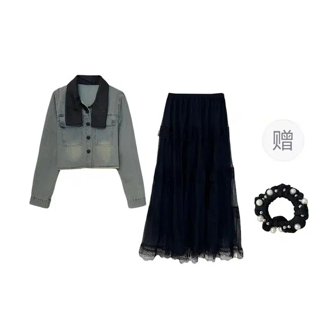 雾闪闪 百搭简约通勤时尚裙装套装 女款