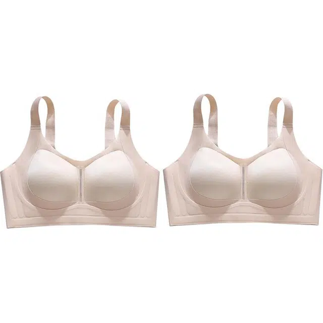 欧迪芬 欧迪芬 无痕轻薄亲肤透气上托聚拢防下垂收副乳无钢圈夏季清凉感两件装文胸 女款
