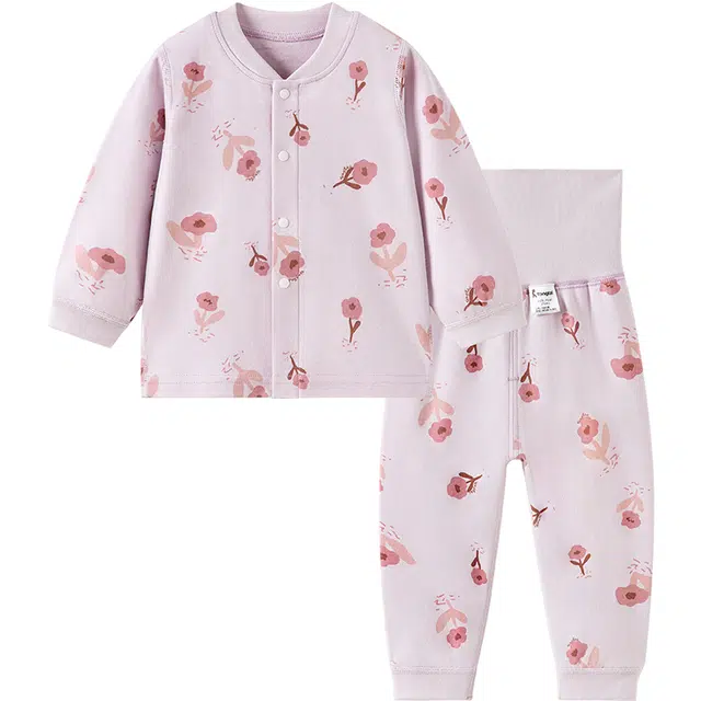 童泰 秋衣套装春秋纯棉婴儿衣服儿童内衣男童女童高腰秋裤睡衣