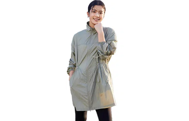 探路者 纯色轻薄防泼水透气无帽皮肤衣 女款