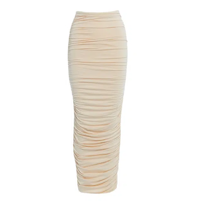 NAKED WARDROBE Ruched Energy Maxi Skirt