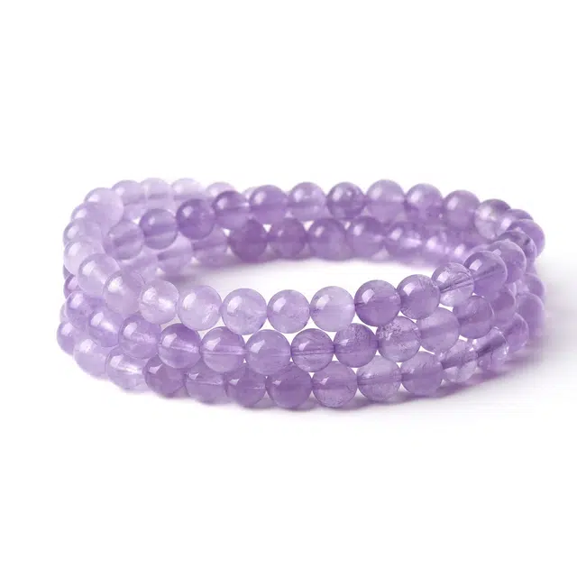 九紫离火 成功上岸 灵菲 招财纳福 新中式多圈紫色手饰 #好运转运珠高级感叠戴 紫水晶 手串 女款