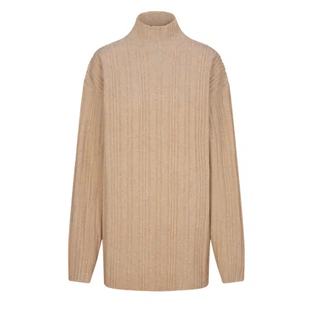 NAKED WARDROBE Ribbed-Knit Oversized Sweater Top Knits