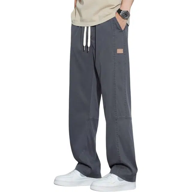 童先森 阔腿直筒宽松牛仔夏季薄款休闲裤 男款