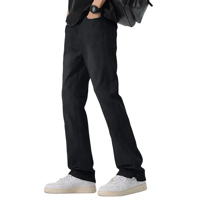 童先森 美式高街水洗直筒时尚长裤牛仔裤 男款