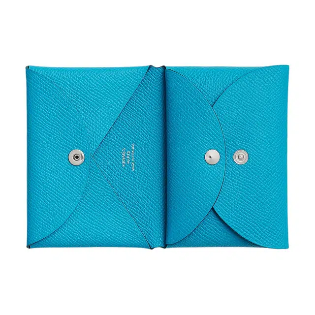 HERMES Calvi Duo Epsom 0F Bleu Frida