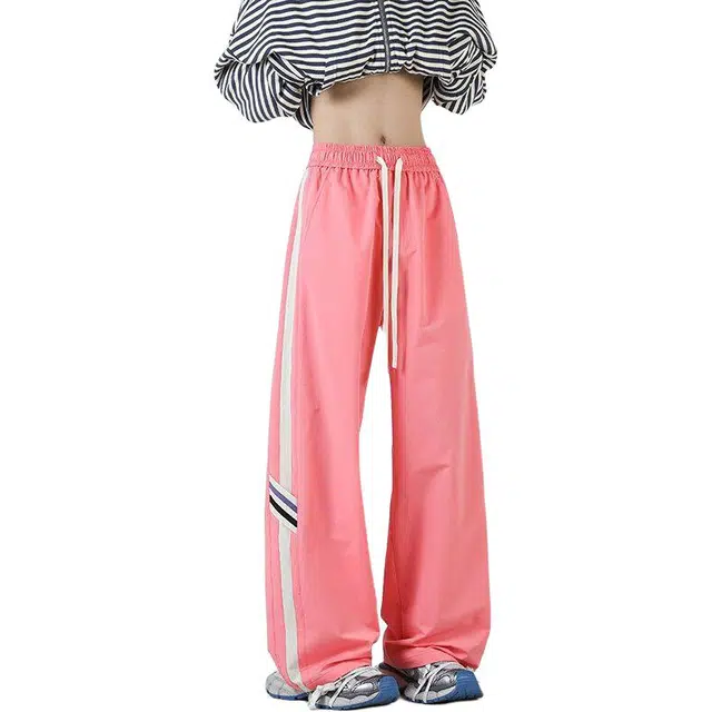 童先森 美式织带薄款透气垂感运动休闲裤 男款