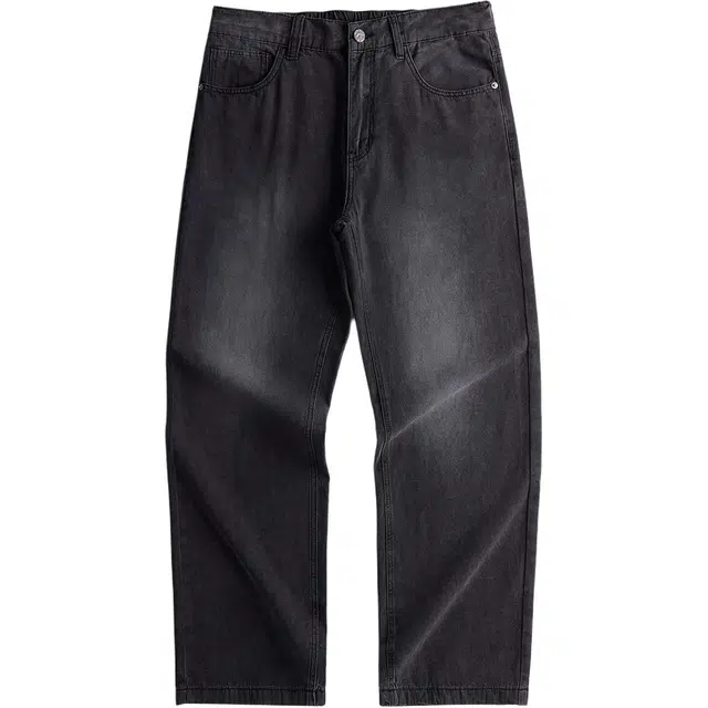 米素力 直筒美式夏季宽松中腰长裤牛仔裤 男款