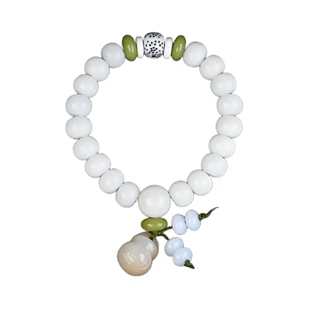 素于 新中式小众 创意百搭 精致优雅气质 好运莲莲 招财纳福 白玉菩提 手串 男女同款情侣款