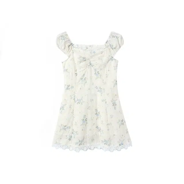 敲模女孩 法式小众设计感吊带连衣裙一裙一衣情侣套装