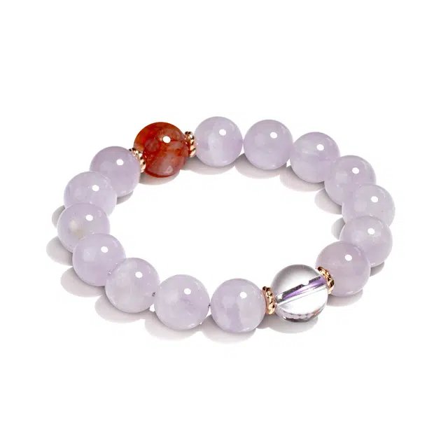 一世倾 前途似锦九紫离火紫气东来小众百搭转运佛珠串珠高级感能量磁场梦幻星光消磁石好运天然 紫水晶 手串 男女同款情侣款