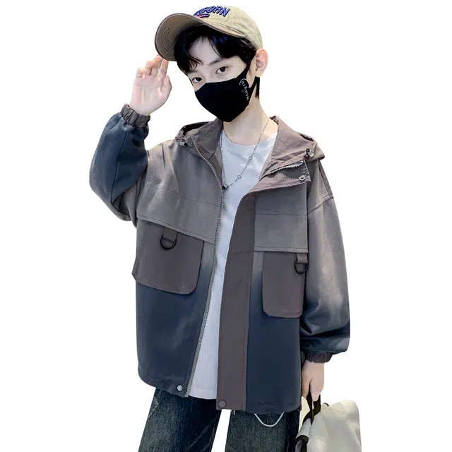 雅鹿夹克外套 连帽舒适亲肤 咖色 儿童款