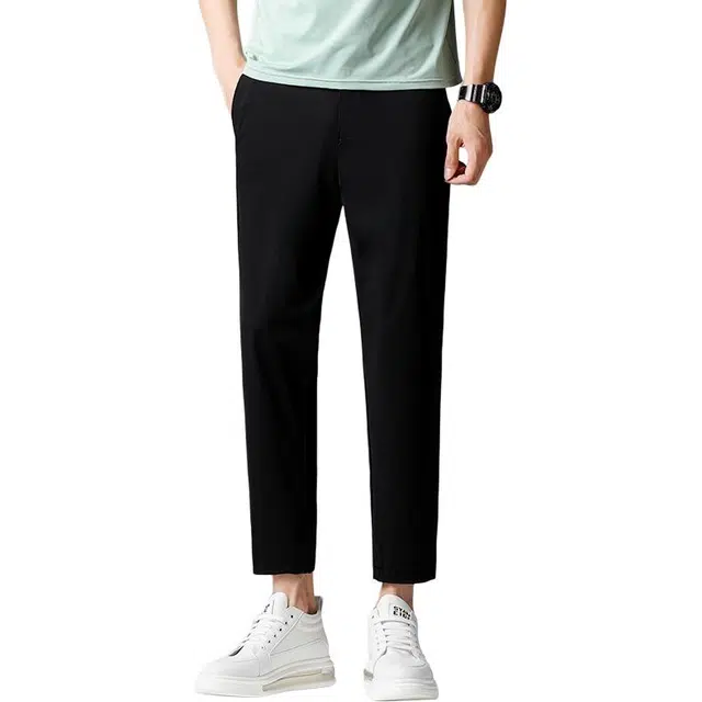 吉肯蒂 九分裤夏季冰丝薄款西裤运动速干休闲裤 男款