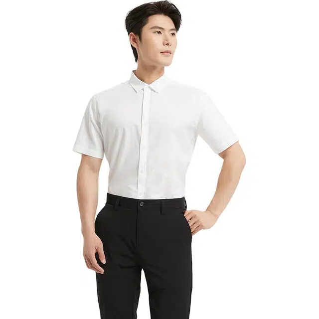 古鲨 美式复古百搭舒适时尚时髦短袖衬衫 男款