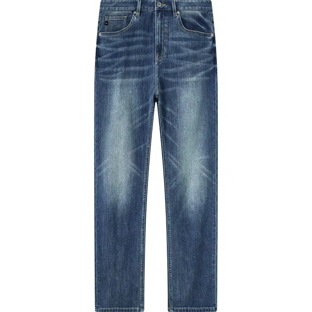 九牧王男裤专家 时尚高腰直筒百搭牛仔裤 男款 牛仔蓝