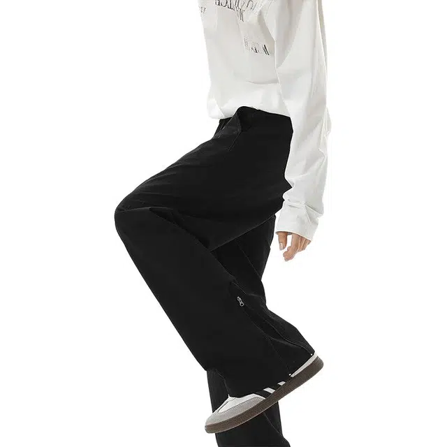 童先森 潮牌美式宽松运动极简风直筒休闲裤 男款