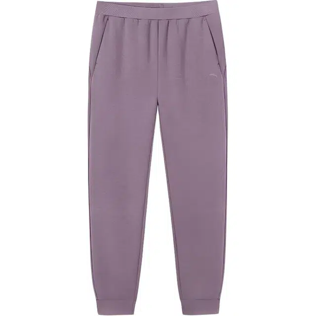 超级安踏 休闲简约纯色束脚系带舒适百搭针织运动裤 女款