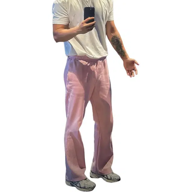 单爵 美式薄款高腰直筒阔腿裤垂垂感运动卫裤慵懒松弛感长裤休闲裤 男女同款