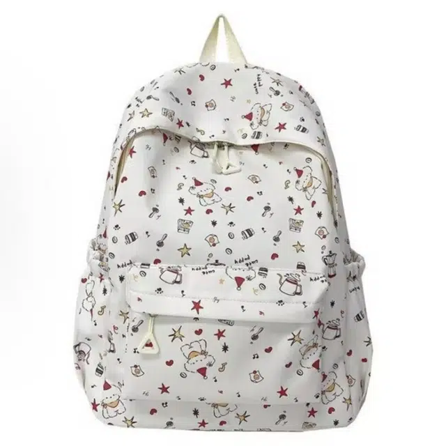 爱尔绅特 简约小碎花校园 复合布 双肩包 常规 女款 多色