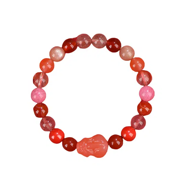 子婳 貔貅五行缺木补木绿幽灵能量平衡喜木属木招财好运 多色水晶 手串 男女同款情侣款