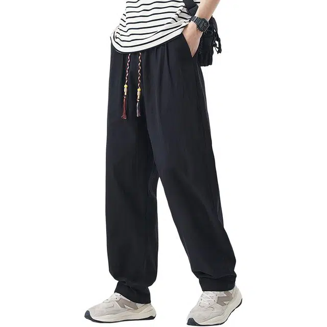 童先森 日系薄款宽松阔腿直筒长裤休闲裤 男款