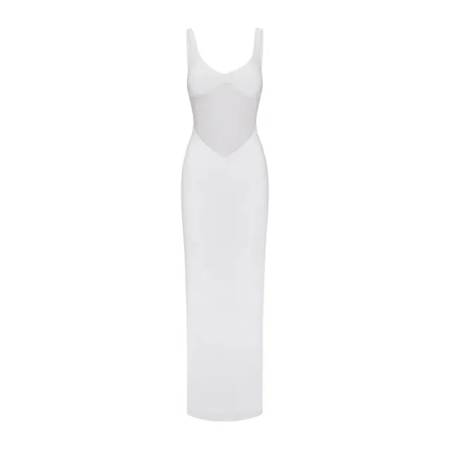 NAKED WARDROBE Mesh Contrast Dress Hourglass