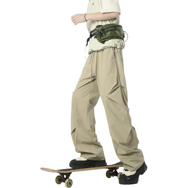 大白鲨 清凉干爽舒适美式时尚精良休闲裤 男女同款