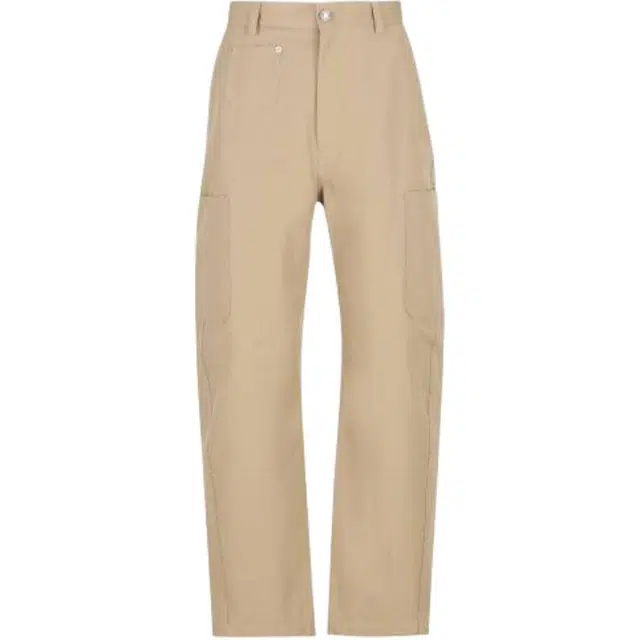 纪梵希 纯色纽扣直筒休闲裤 男款 米色