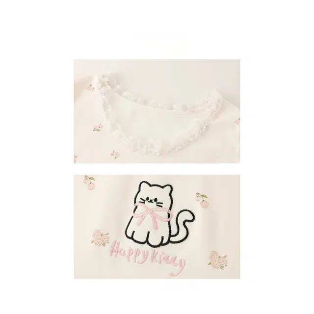 依钗 小猫卡通凉感睡衣背心可外穿家居服睡裙连衣裙 女款