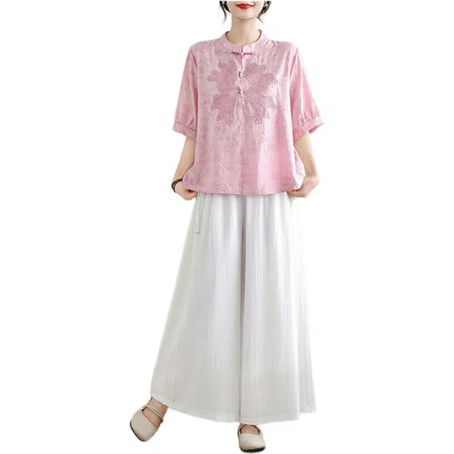 丝絮丝绸  新中式夏季薄款文艺复古休闲舒适 上衣 女款