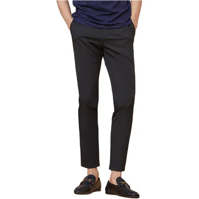 才子 百搭修身中腰长款休闲裤 男款