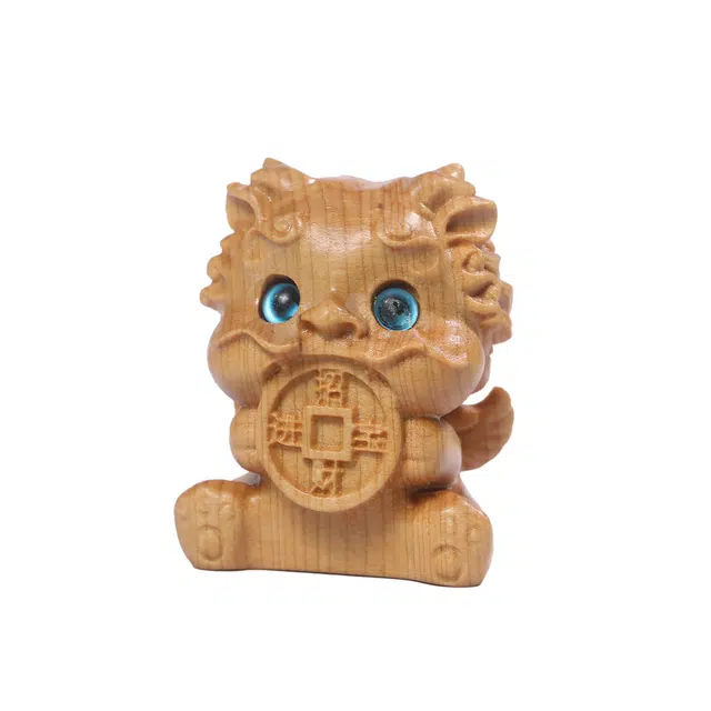 嫒柯 国潮新中式百搭轻奢高级居家茶宠招财工作顺利心想事成随身#好运 崖柏 把件 男女同款情侣款