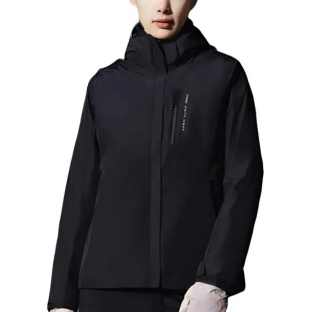 探路者  户外防水登山二合一 冲锋衣 女款 黑色