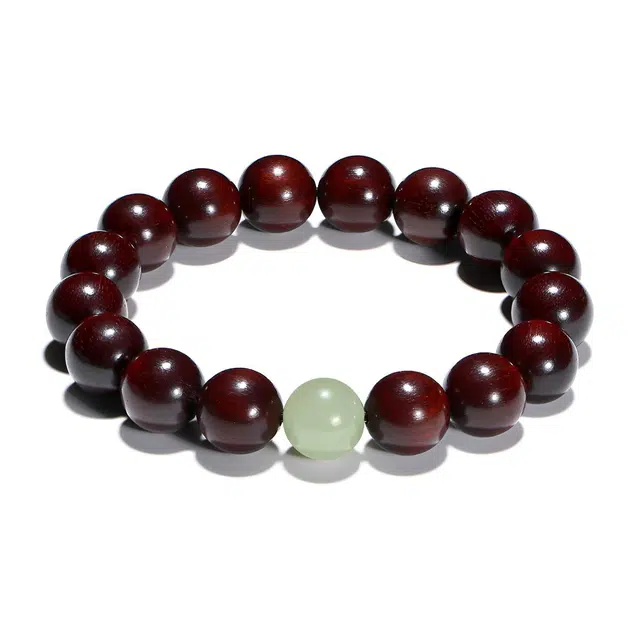 【普陀山官方已过香】 普陀山文创 珠圆玉润新中式复古高雅聚气凝神吉祥如意禅意静心转运独特文玩盘玩#好运 血檀 木作手串 男女同款情侣款