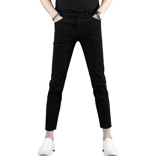 吉肯蒂 夏季薄九分男韩版休闲百搭修身小脚牛仔裤 男款