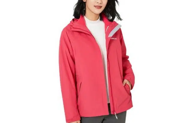 探路者 纯色连帽拉链二合一冲锋衣 女款