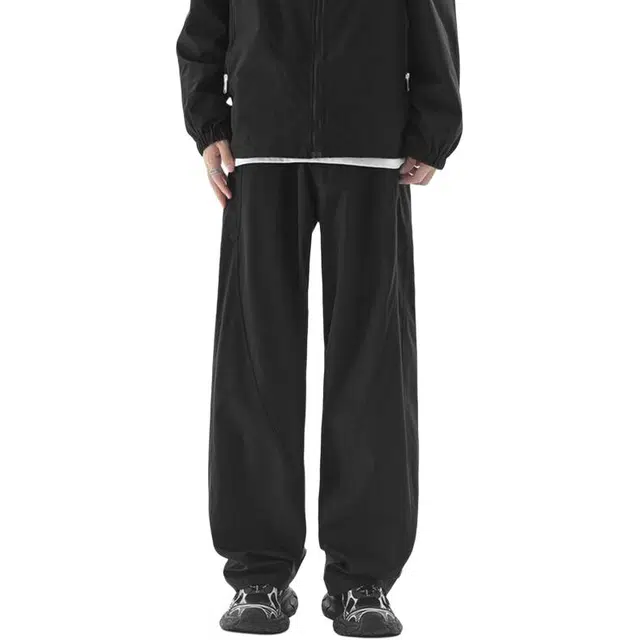 佐菲利 侧边大口袋弯刀防泼水户外机能宽松阔腿休闲裤 男女同款